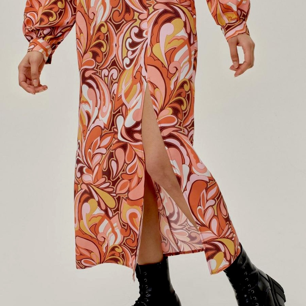 Nasty Gal Retro Print Skirt